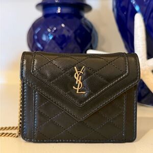Saint Laurent Mini Leather Gaby Cross-Body Bag | Micro Bag